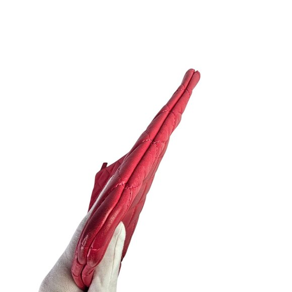 CHANEL Lambskin Pouch Clutch Leather Medium O Case Quilted Matelasse CC Dust Bag - Picture 16 of 16